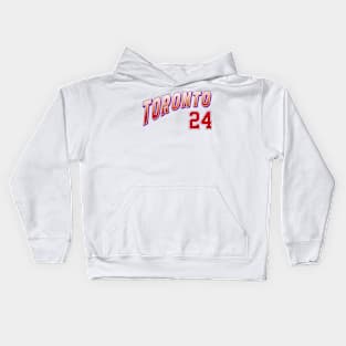 Retro Toronto Number 24 Kids Hoodie